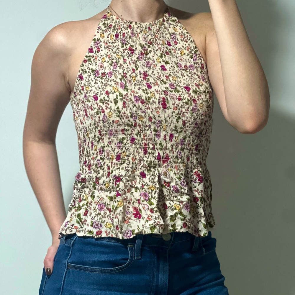 Floral Trendy Halter Top | Brand: Patrons of Peace | Size: Medium